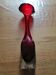 Vase tulipe vintage verre  rouge fonce