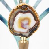 Agate lamp sculpture. Work of art craftsmanship.