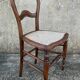 Antique chair, restored, rope seat, late 19th century.