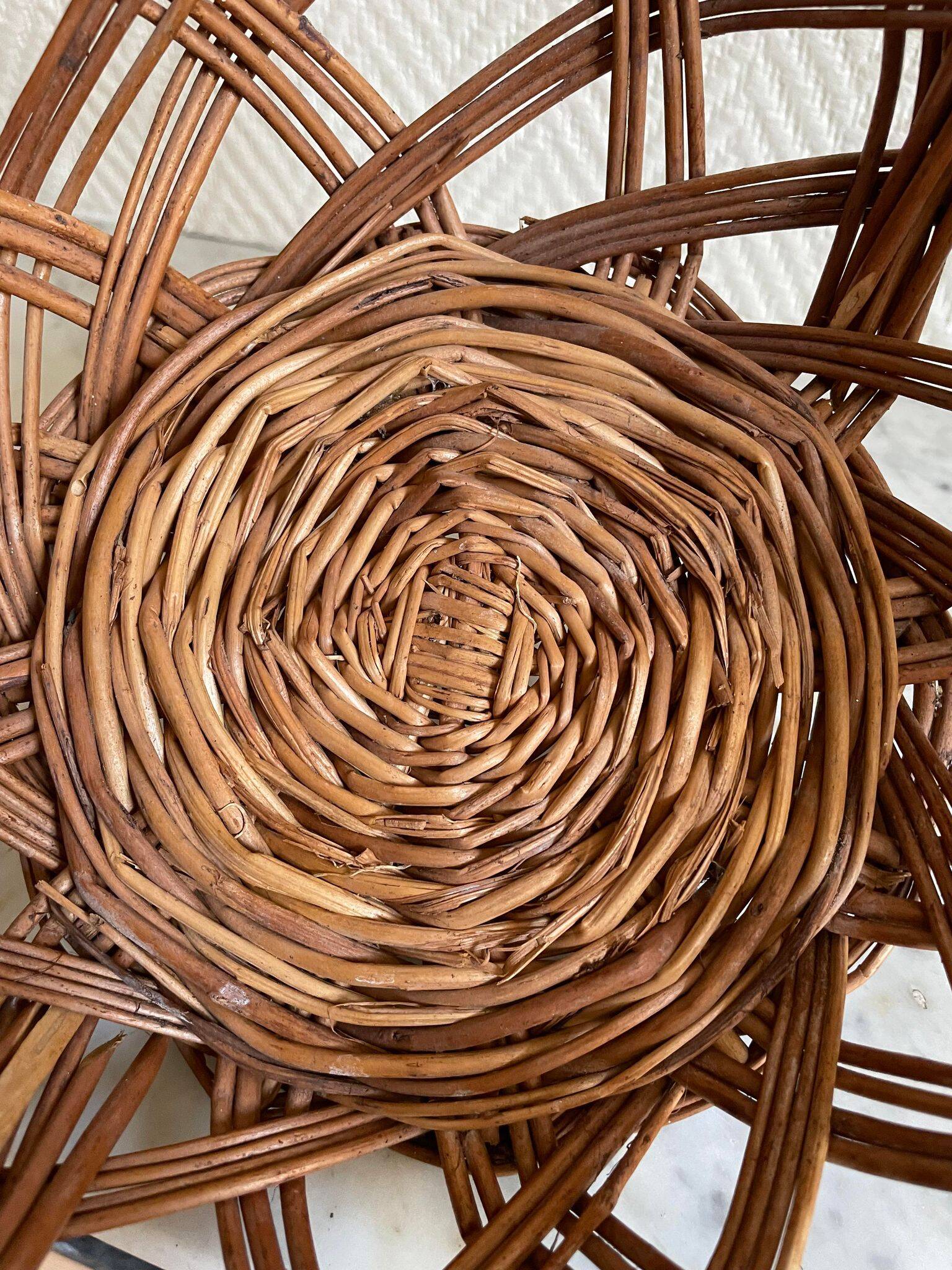 Panier osier rond