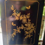 Meuble chinois laqué ancien décor oiseaux – cabinet asiatique