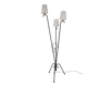 Tripod floor lamp in tubular metal - 1950s
