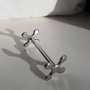 Set of 6 stainless steel knife rests by Chabanne in its original box.