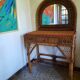 Coiffeuse rotin et son tabouret