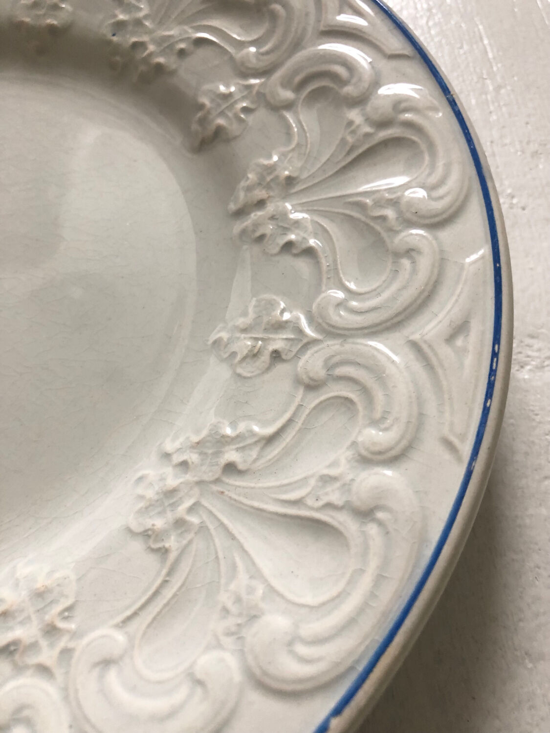 White plate creil and montereau