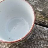 Vintage tea service in ceramic and rattan