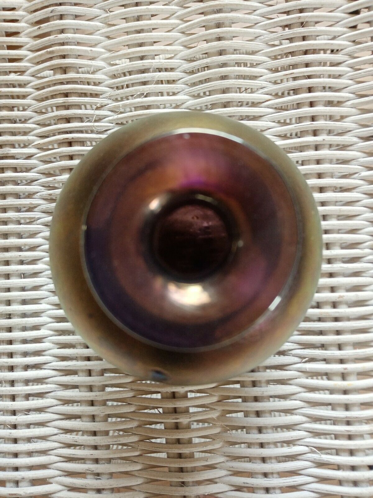 Vase Phoenician Malta 10 cm high gilded multicolored glass