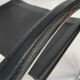 Set of 4 bauhaus cantilever chairs black leather and chrome design
