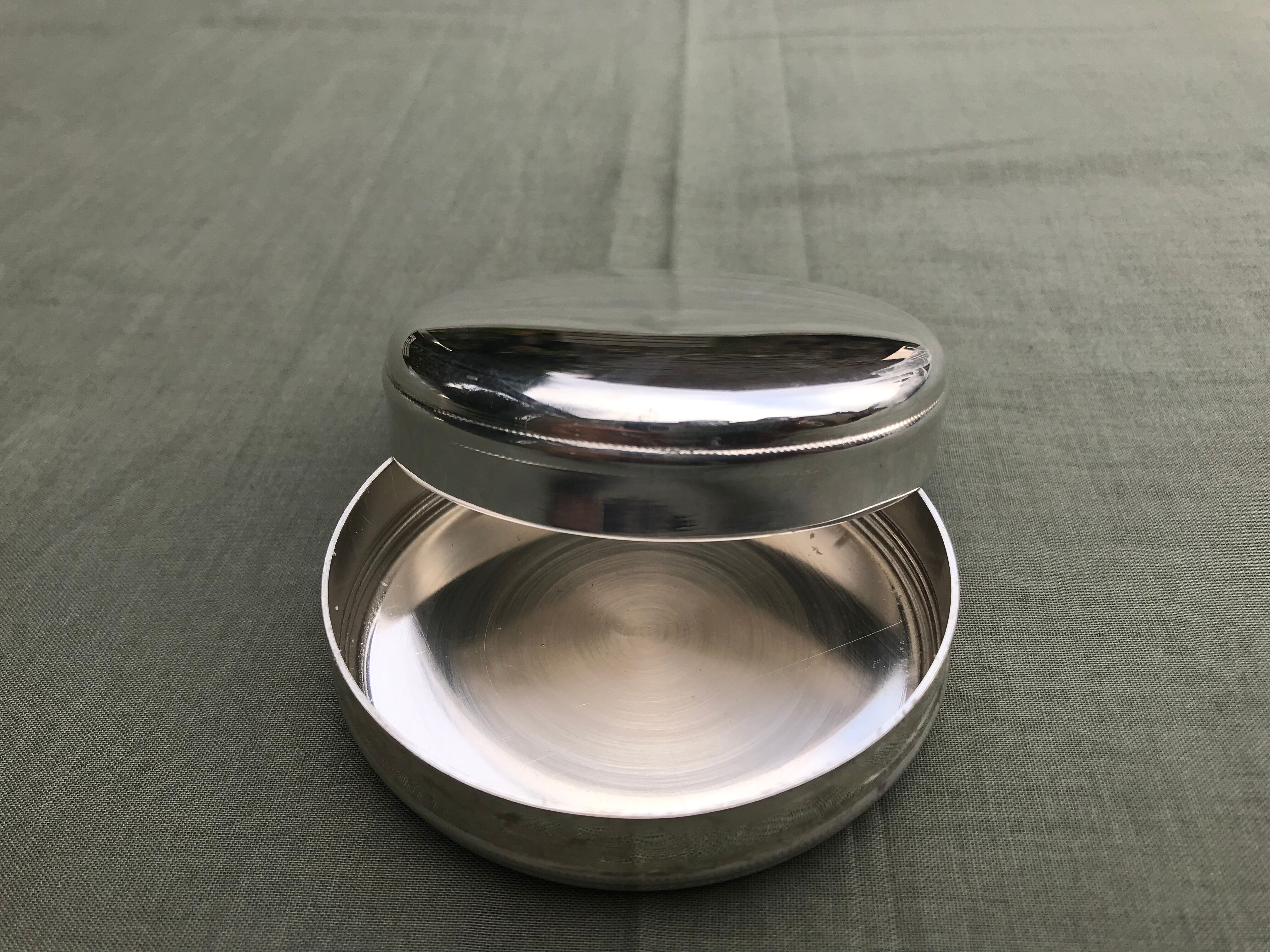 Silver metal pill box