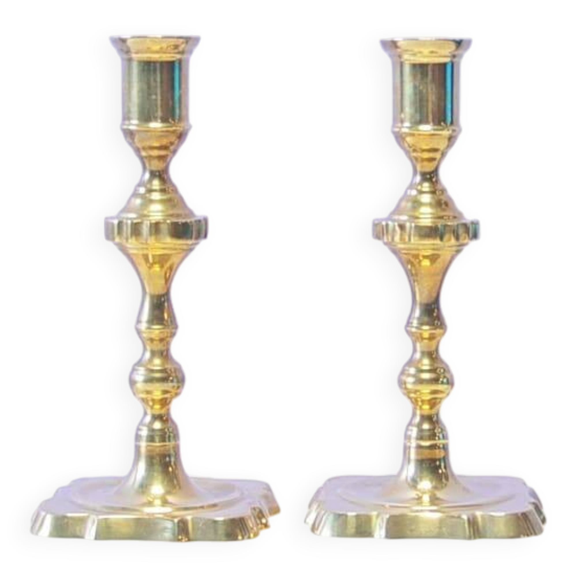 Ensemble de 2 candélabres en laiton Glinde Line