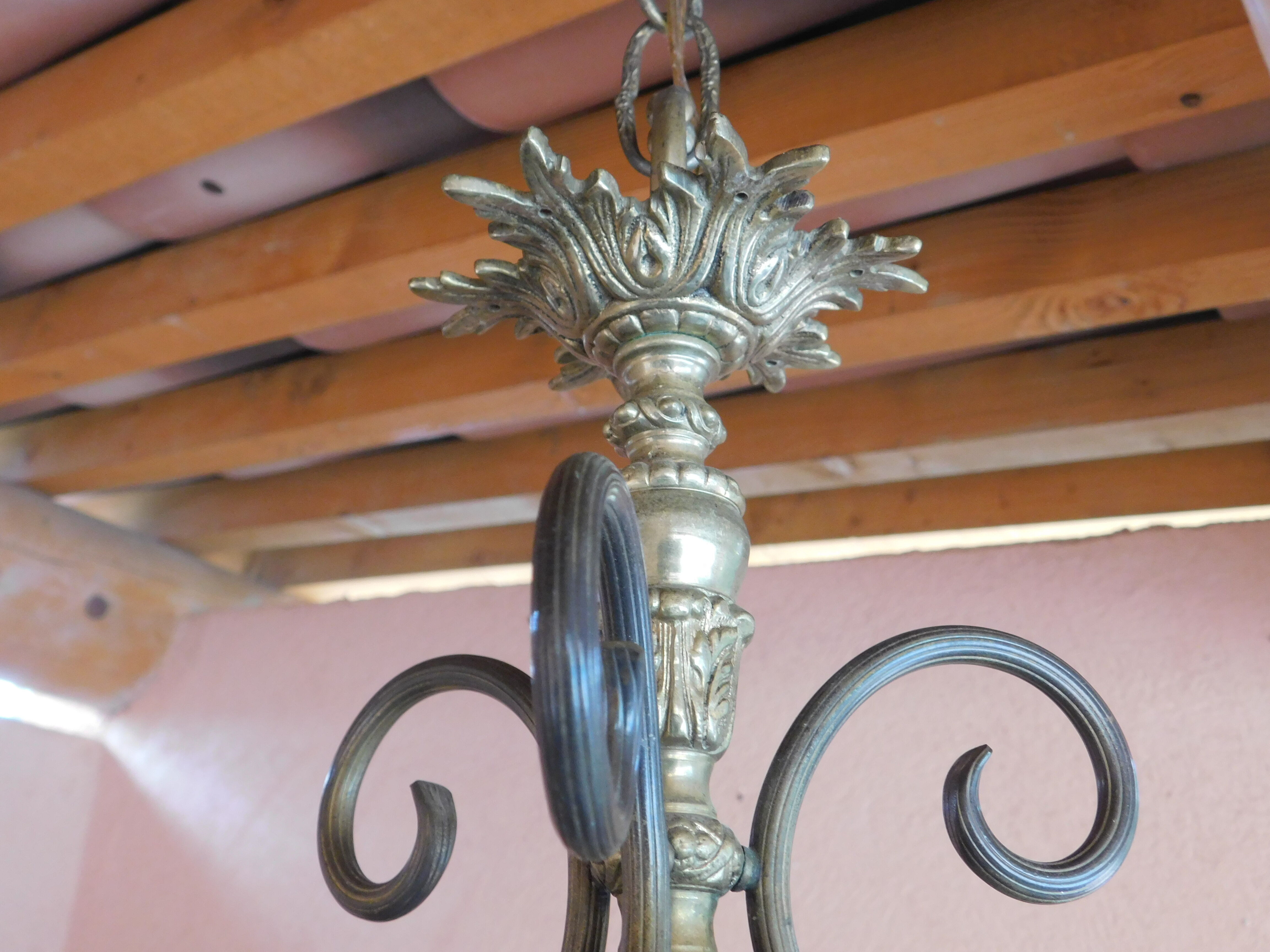 Plafonnier lustre pampilles ø 34 cm