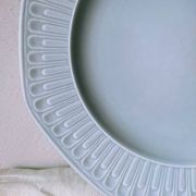 Octagonal earthenware dish