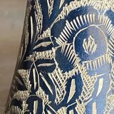2 vases en laiton gravé