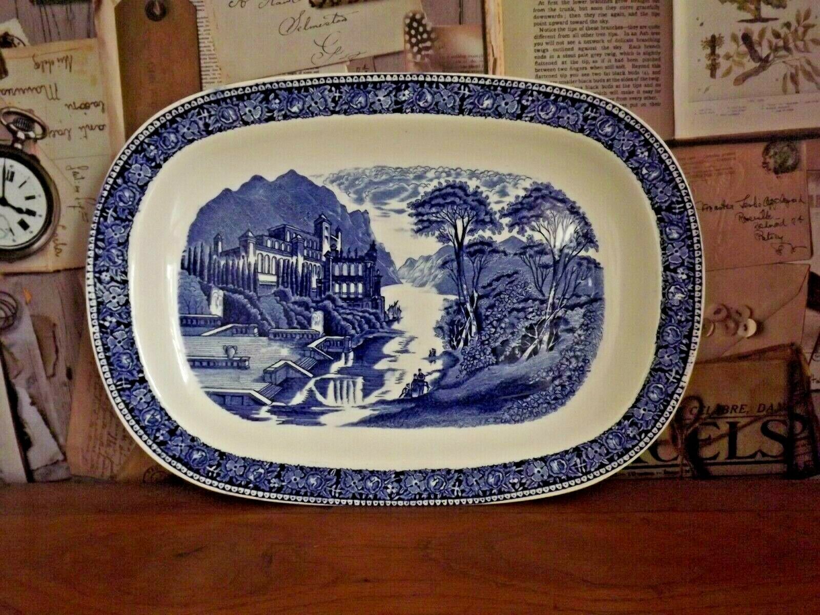 Oblong Serving Plate Dutch Royal Sphinx Maastricht Cambridge Old England 3590