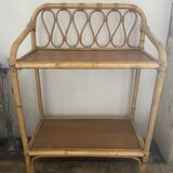 Small Rattan & Bamboo Shelf