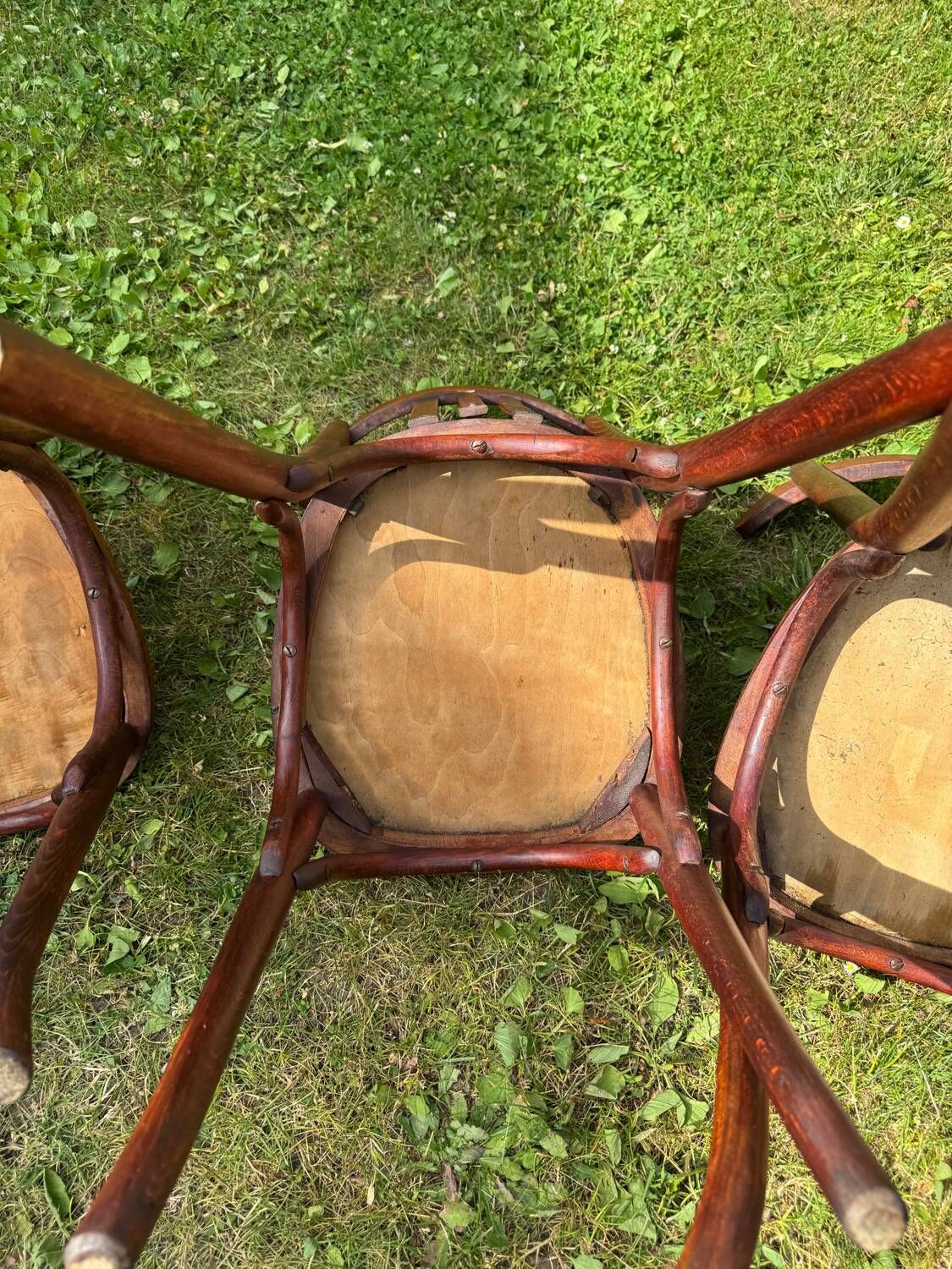 Set of 6 Thonet and Fishel bistro chairs, early 20th century
