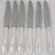 Alfénide, Christofle, Cirta, Art Deco, 6 silver-plated table knives.