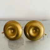 Pair of brass candlesticks.