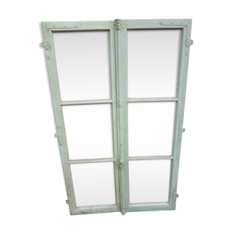 Old green patina window