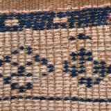 Pale orange & navy blue vintage runner rug 78x357cm
