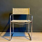 Modernist chair in metal and canvas 1970