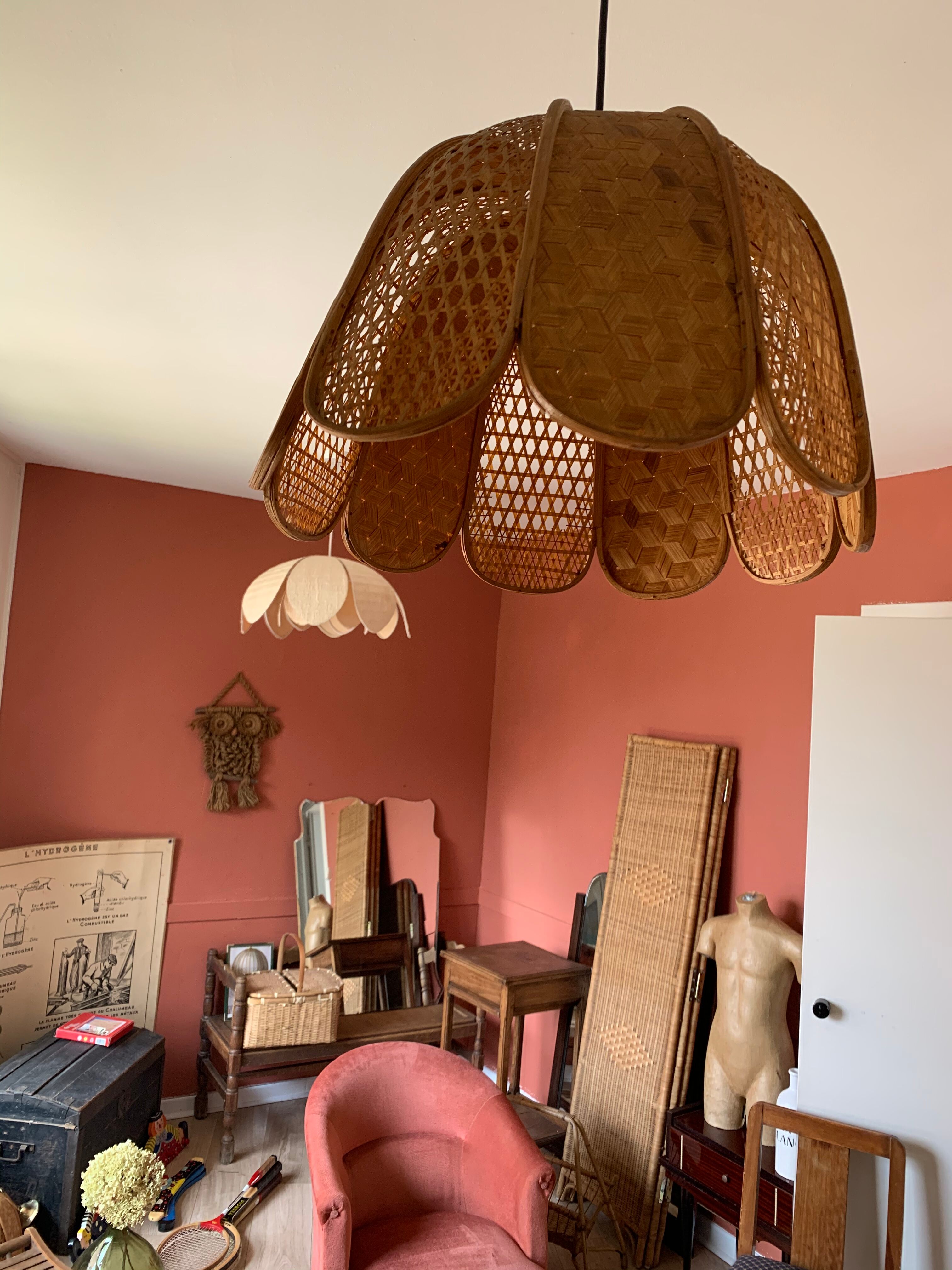 Suspension rattan and caning