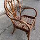 Fauteuil en rotin vintage / bambou teinté — Style Boho 70s
