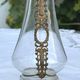 Antique Napoléon III vase in glass and gilded brass