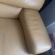 Roche Bobois beige leather sofa bed - Good condition