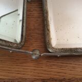 Old triptych barber mirror