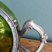 Napoleon III Art Nouveau glass and silver-plated biscuit jar
