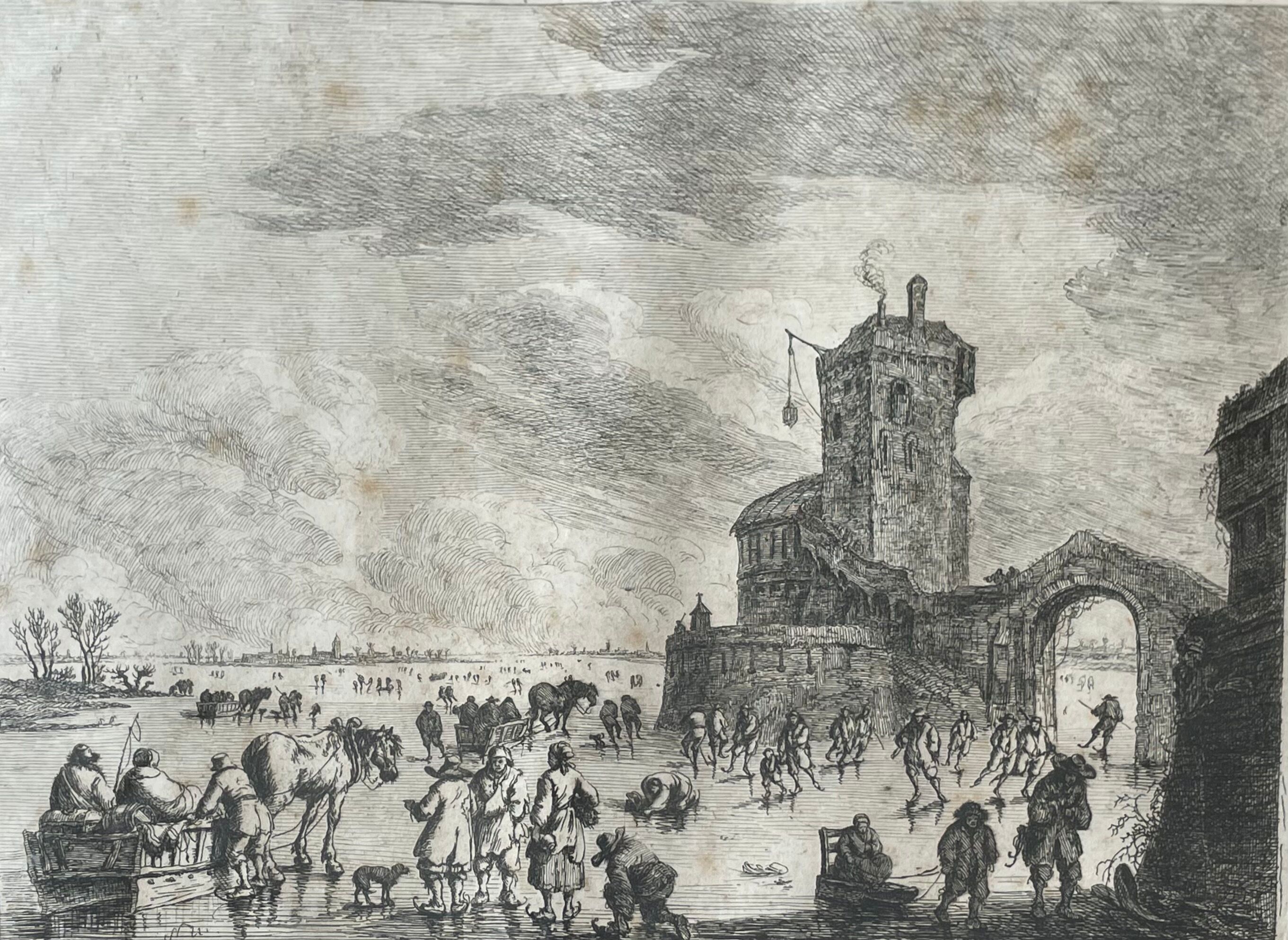 Painting antique figure skating eighteenth century