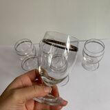6 crystal wine glasses