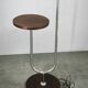 1940s Art Deco Chrome Floor Lamp with Opaline Globe and Side Table