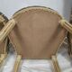 5 chaises en bois laqué blanc style Louis XVI