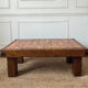 Brutalist tiled and wooden coffee table