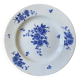 Assiette décor floral bleu KG Luneville