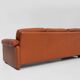 Brown leather 3-seater sofa Coronado by Tobia Scarpa for B&B Italia, Italy ca. 1960