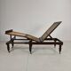 Late 19th Century English Oak Campaign Daybed with Original Cane Webbing