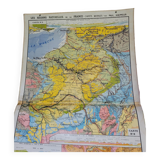 Geographic map of the natural regions of France