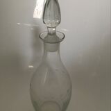 Carafe en verre ciselé années 60