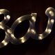 Ancient Light Sign in aluminium lettering forming the word "BAR"