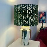 Set of 2 MCM table lamps: Unique recycled pieces made from vases by Ditmar Urbach Keramik – Czech Republic.