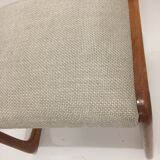 Series of 4 reupholstered Baumann sled chairs