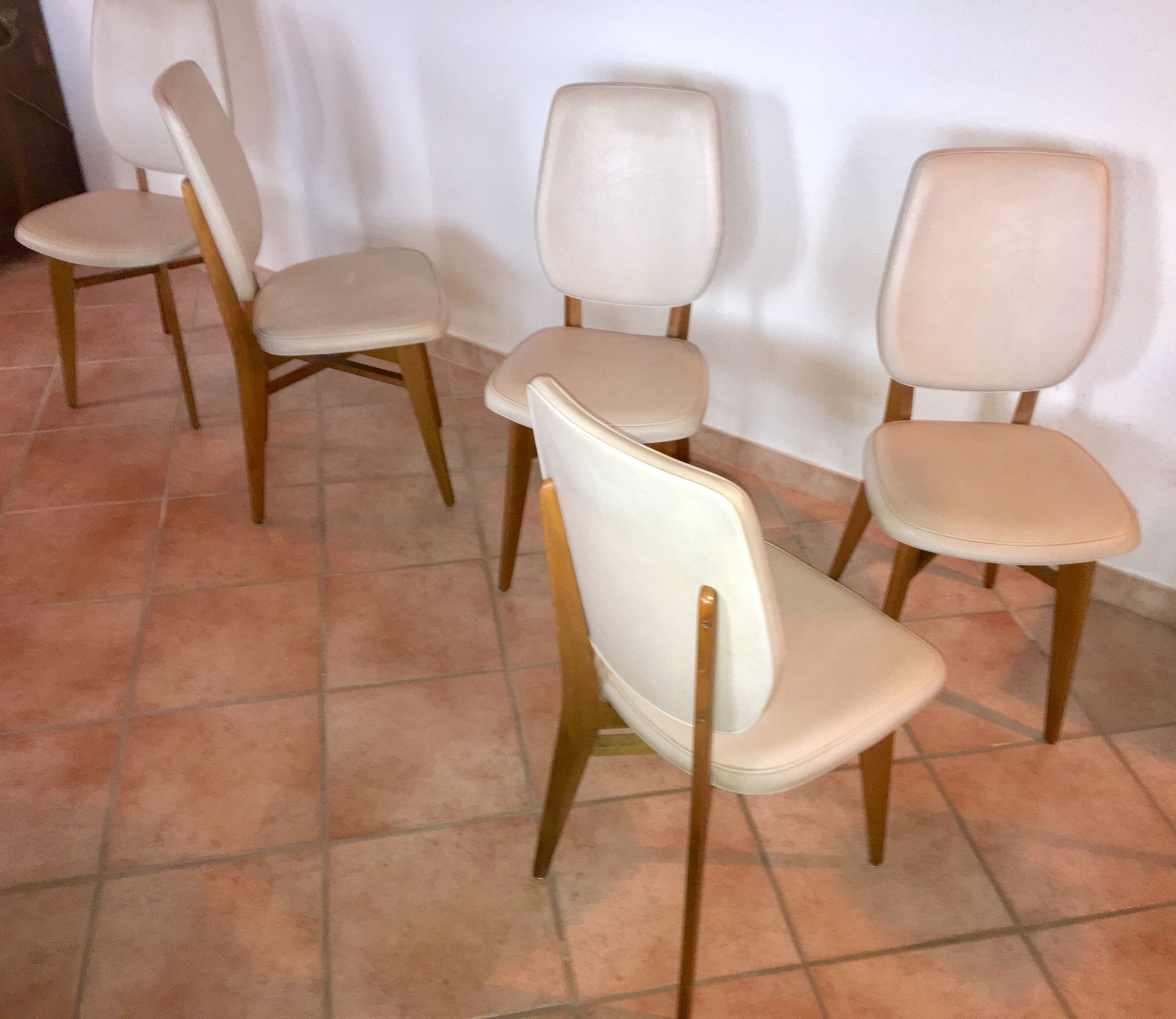 Set de 5 chaises scandinaves 1958