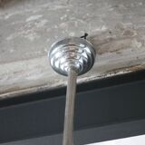 Art Deco suspension, 4-light chandelier with opaline globe, ceiling lamp.