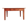 Table de ferme ancienne basse en bois avec un tiroir