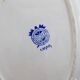 Antique oval plate, ironstone Boch La Louvière Clara.