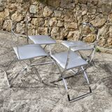 Marcello Cuneo model 4 chairs series "Luisa" 1970