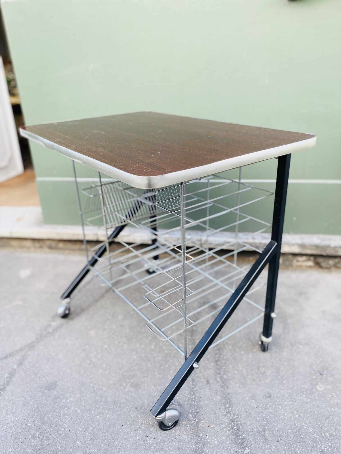 Sideboard / vinyl storage unit on wheels